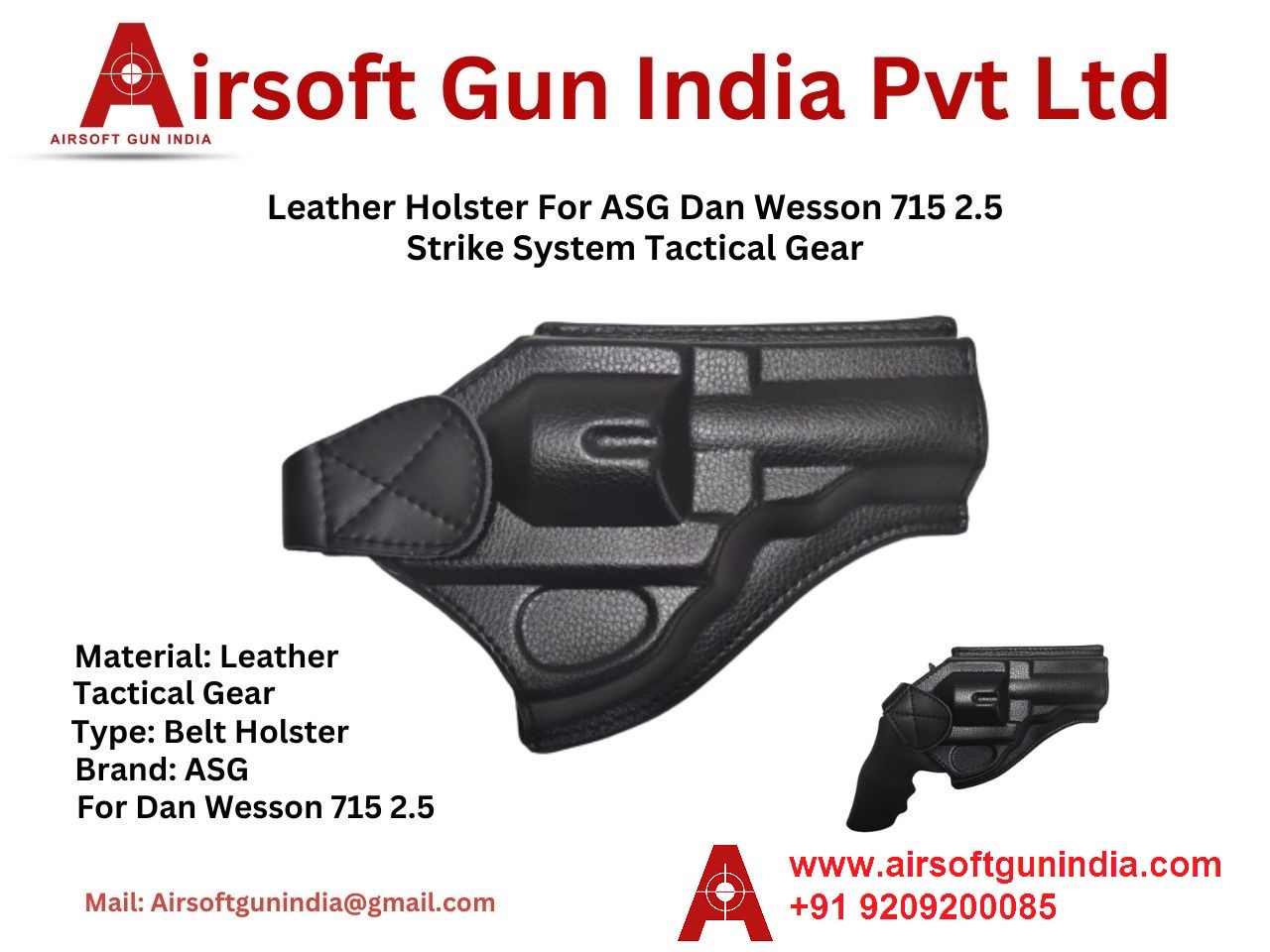 High Quality Holster For ASG Dan Wesson 715 2.5 BB By Airsoft Gun India