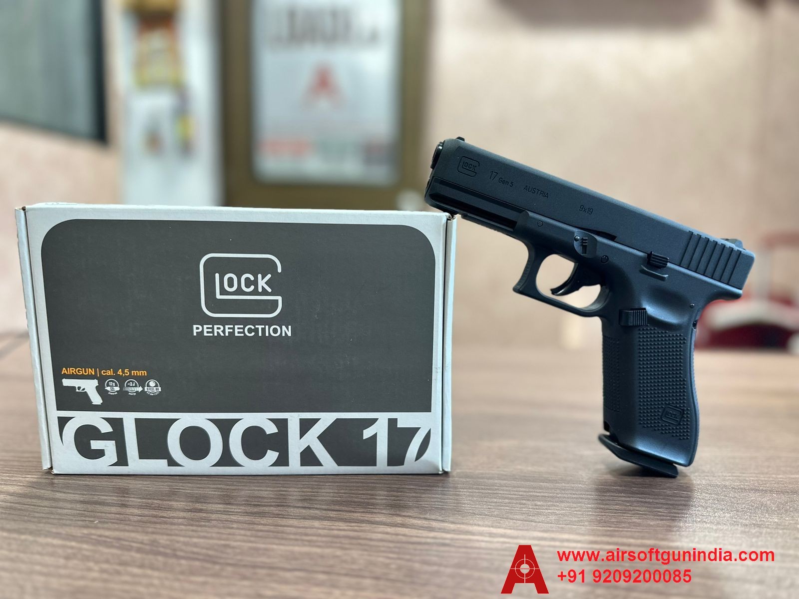Umarex Glock 17 Generation 5 .177 Cal, 4.5mm Co2 BB Air Pistol By Airsoft Gun India