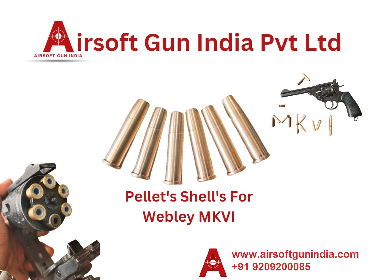 Pellet Capsules For Webley MKVI .177 Caliber Pellet Gun Revolvers, 6 Piece