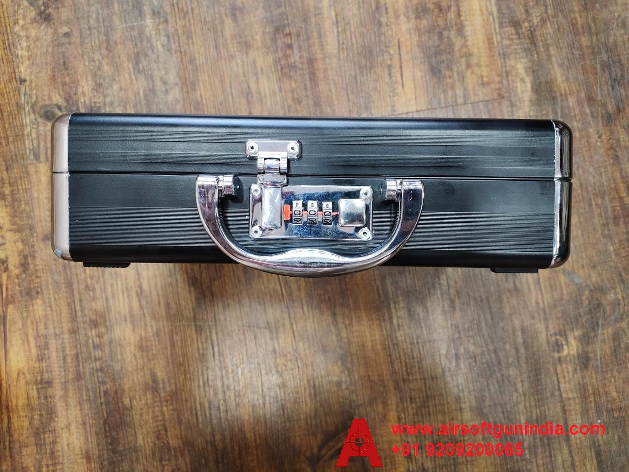 Premium Aluminum Case / Box Black With Safety Lock By Airsoft Gun India