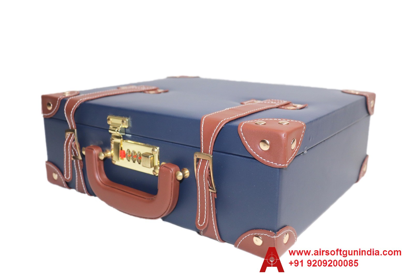 Vintage Retro Luxury Suitcase/Gun Box In Blue Shade By Airsoft Gun India