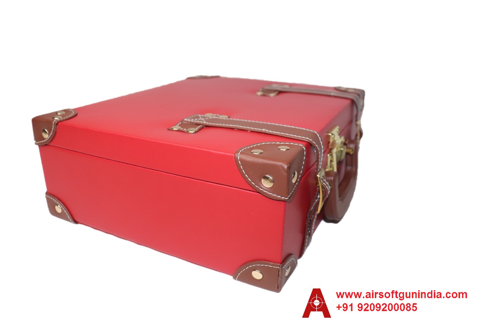 Vintage Retro Luxury Suitcase/Gun Box In Red Shade By Airsoft Gun India