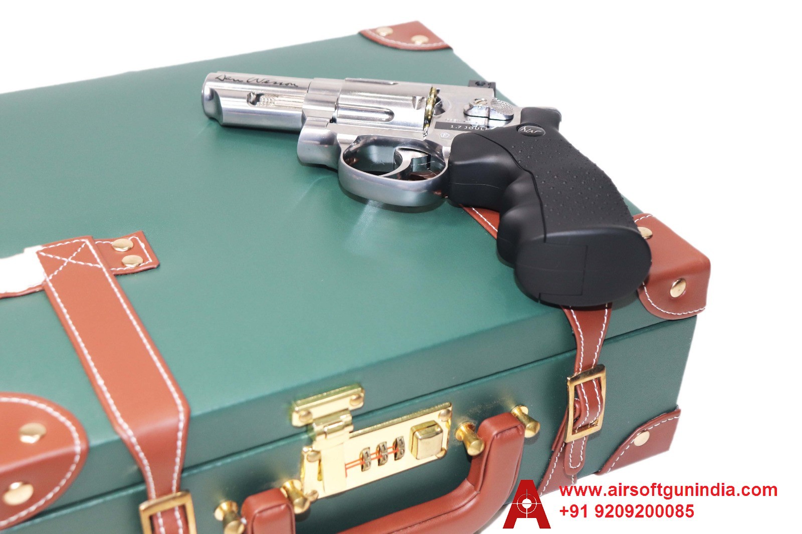 Vintage Retro Luxury Suitcase/Gun Box In Green Shade By Airsoft Gun India
