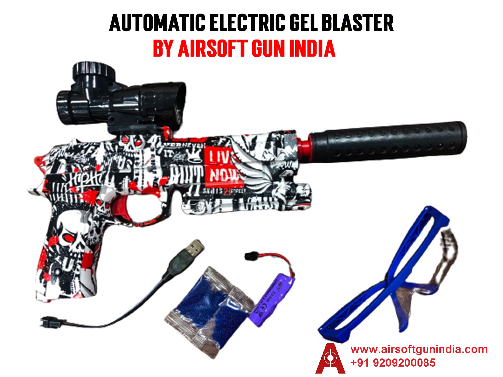 Beretta M9 Camo Style Automatic Electric Gel Blaster By Airsoft Gun India