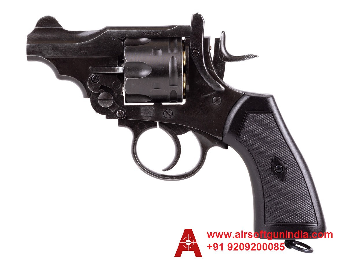 Webley MkVI .455 2.5 Inch CIVILIAN MODEL Co2 Pellet Air Revolver By Airsoft Gun India