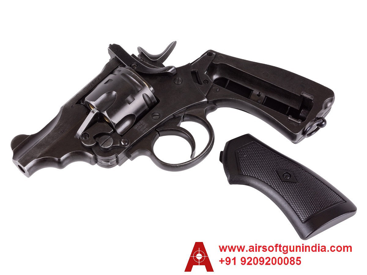 Webley MkVI .455 2.5 Inch CIVILIAN MODEL Co2 Pellet Air Revolver By Airsoft Gun India