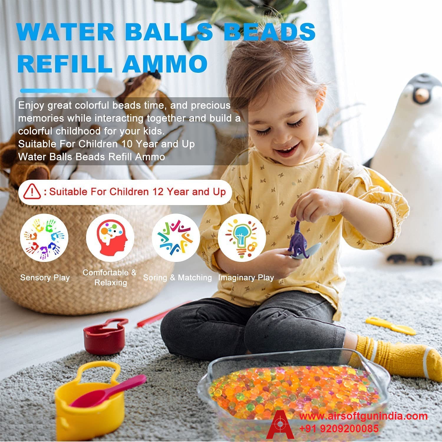 Fresh Gel Blaster Ammo Water Beads Gel Ball 4,000 Pcs 7-8mm, Water Based Gel Balls, Non-Toxic