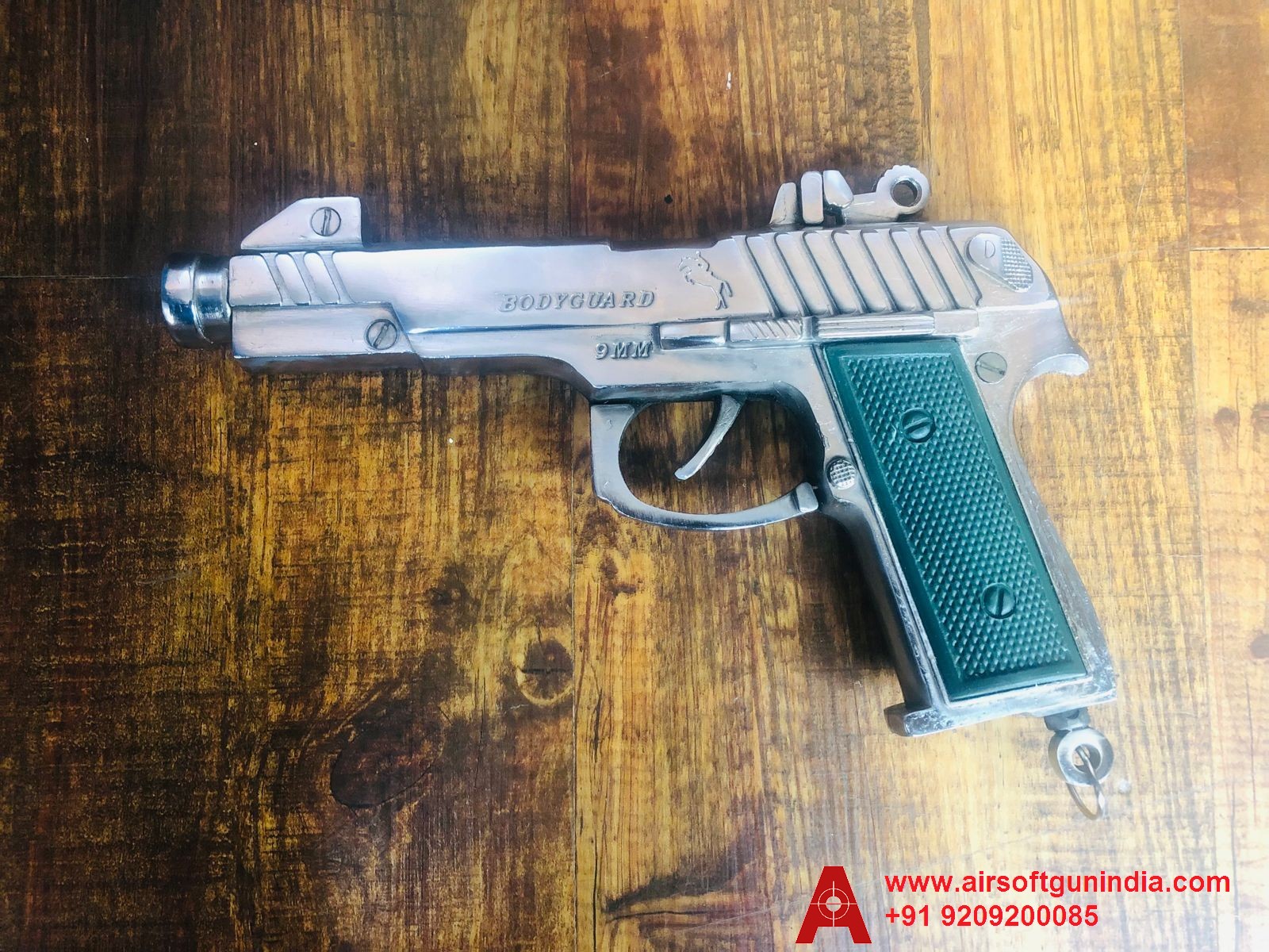 Cork Toy Sound Gun Silver Texture By Airsoft Gun India