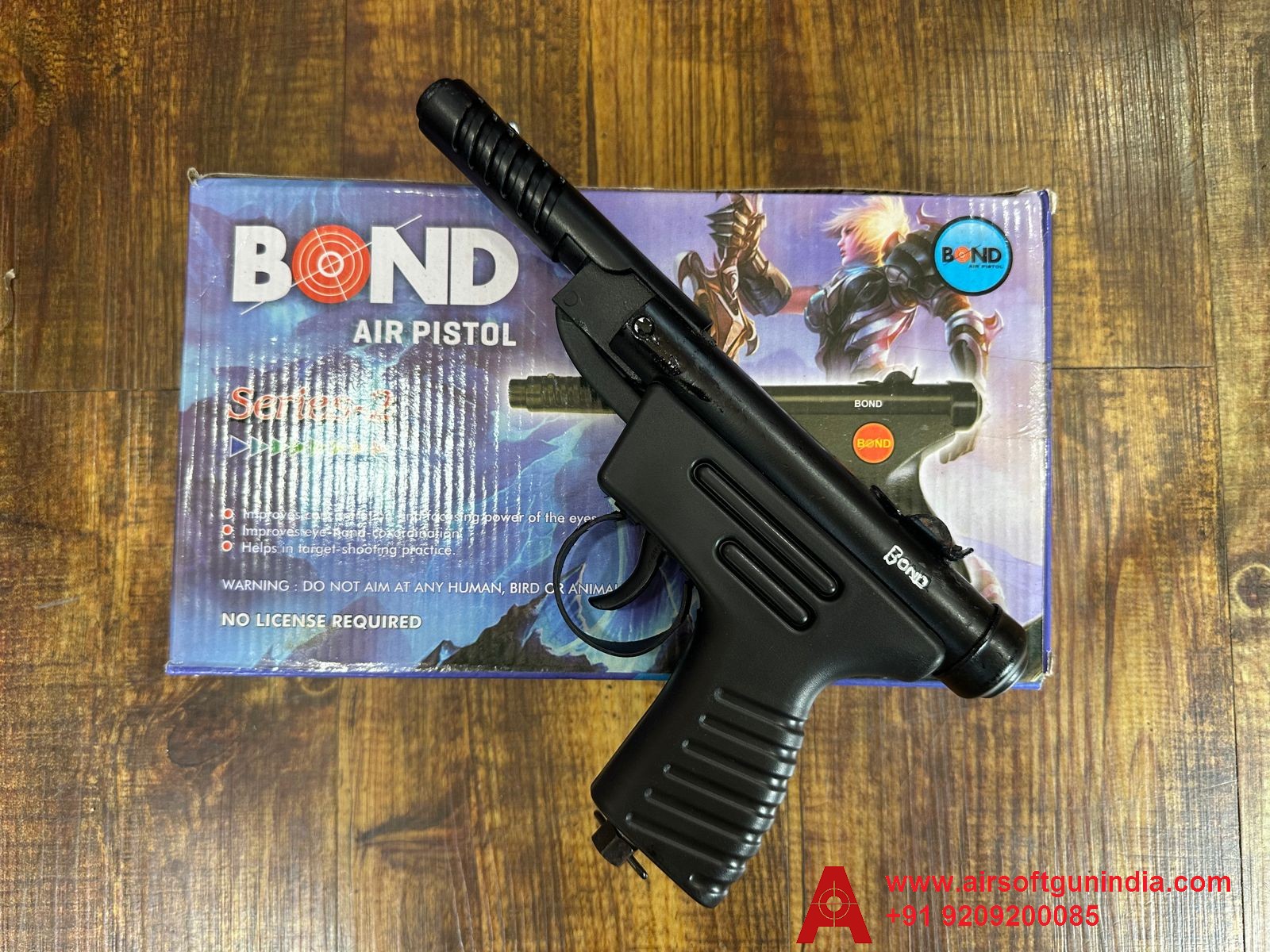 Bond Series 2  Metal Deluxe Single-Shot .177 Caliber / 4.5 Mm Indian Air Pistol By Airsoft Gun India